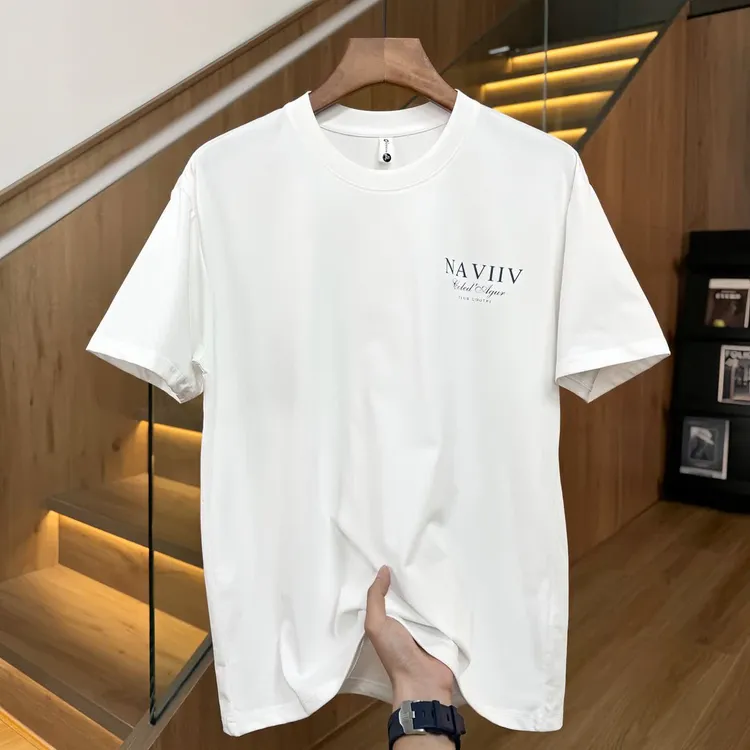 Naviiv潮牌欧洲麦穗T恤烫钻打底衫修身不紧身圆领运动ol短袖百搭