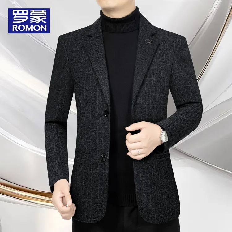 罗蒙男士新款西服春秋季商务休闲男装外套名牌时尚潮流西服男外套