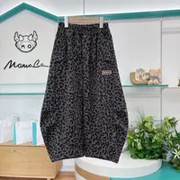MOMOCO玛米玛卡2025秋季新款男童宽松潮流豹纹弯刀裤77330358014