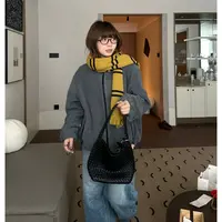 Our2【miu抽绳外套】慵懒风休闲拉链毛衣外套【X5833】