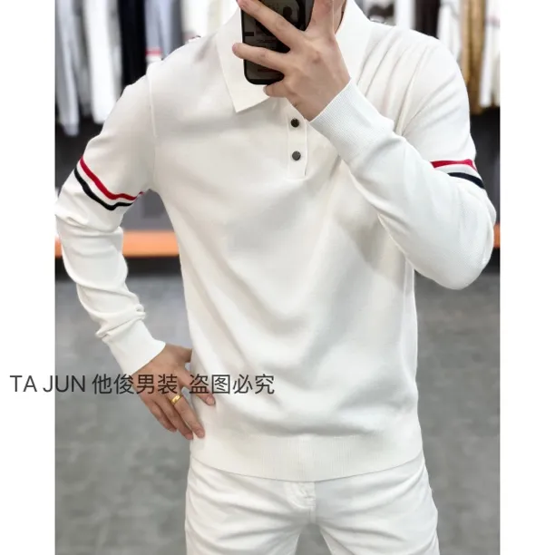 *他俊*新款休闲商务多色时尚百搭简约针织Polo衫 78569