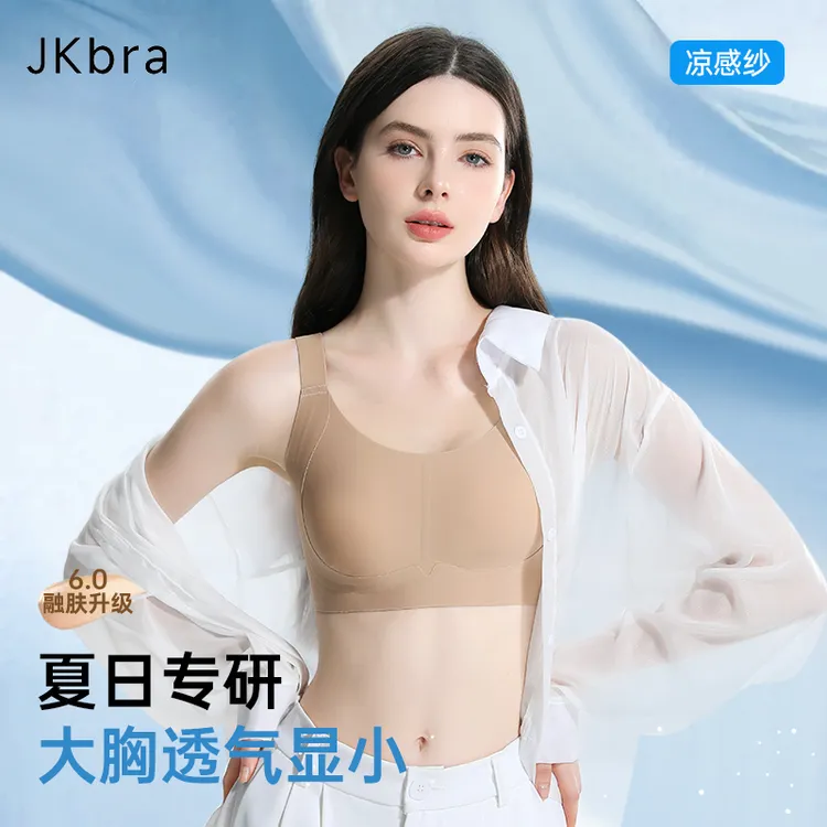 JKbra【买一送一】10A大胸显小提拉可外穿薄款纸片人粉底液运动内衣商品图