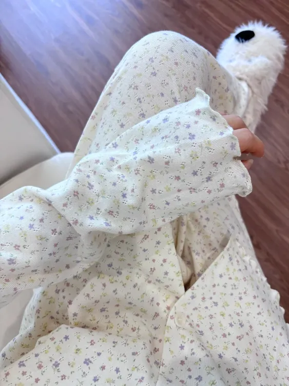【DMXJ大梦想家】甜美慵懒风碎花睡衣女秋季新款舒适亲肤家居服套装