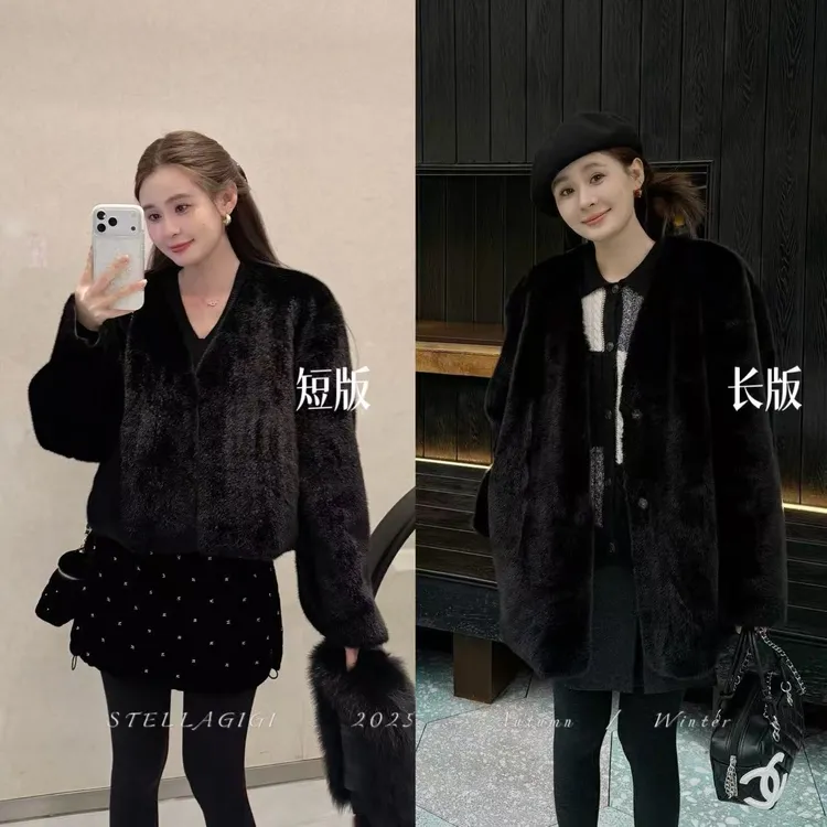 SG / 郭幂幂 AW 韩系高级感 毛绒绒短款外套WT-20253070