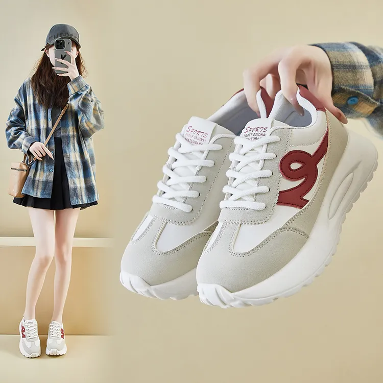 ins潮韩版新款老爹鞋女2025夏季学生运动休闲鞋网面透气增高街拍