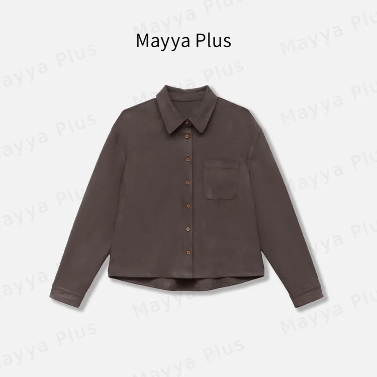 【信风港】Mayya Plus麦芽定制秋季复古流光风百搭衬衫上衣32536961