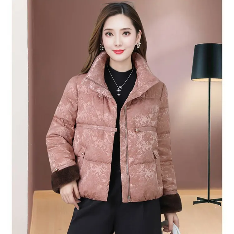 洋气高端立领短款棉服女士冬季2025新款加厚中年妈妈显瘦棉衣外套