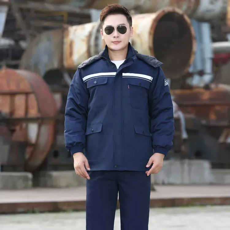 冬季防静电工作服棉衣男燃气爆破石化加油站电工劳保棉袄定制长袖