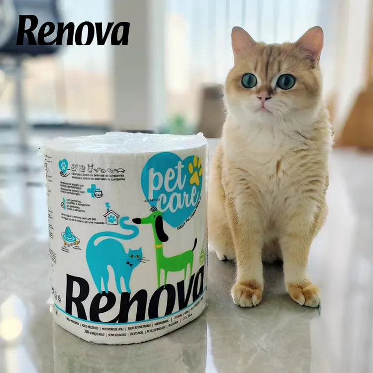 RENOVA多用途大号宠物用纸纸巾家用加大家庭
