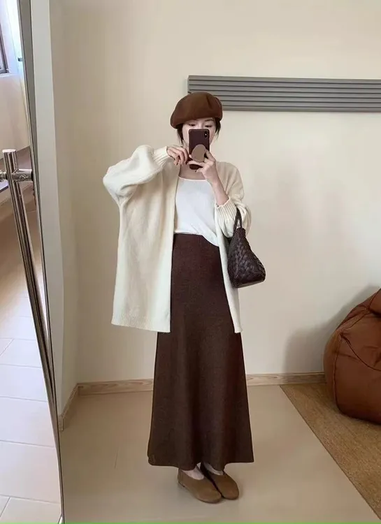 2025新款韩版V领纯色针织开衫女春季新款温柔慵懒风宽松上衣外套