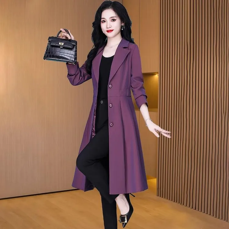 杭州意法风衣女款2025新款春秋中年妈洋气高端贵夫人品牌时尚外套