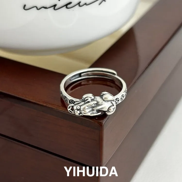 925银戒指 【万事无优】简约小众貔貅戒指指环2025年新款 0063