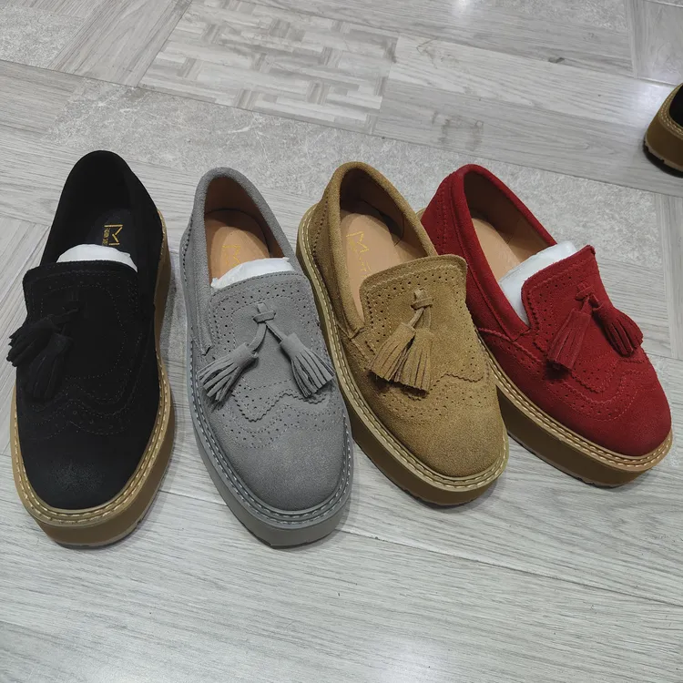 乐福鞋تەتۇر خۇرۇم كالىنىڭ厚底豆豆鞋休闲动漫女鞋77-2