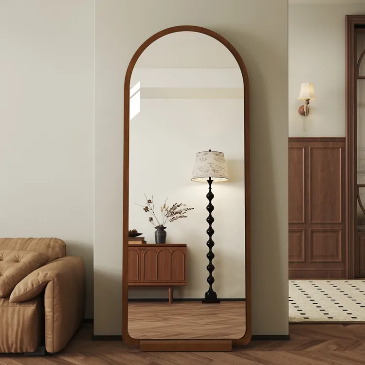 中古风全身镜壁挂高级感女生房间穿衣镜家用卧室立式落地试衣镜子