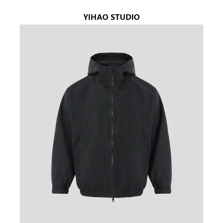 YIHAO STUDIO秋季男款休闲冲锋衣夹克宽松户外防风潮流外套