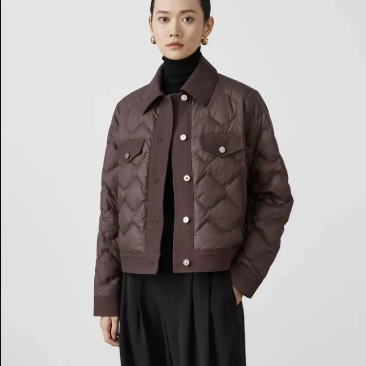 JING2025冬季新款6010鹅绒服女士保暖外套休闲上衣短款羽绒服