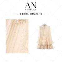 ANNELILY安琪琪【可絮】秋季新款高级感气质连衣裙AQ2509137