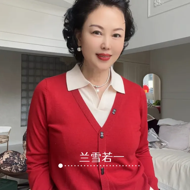 【兰雪若一】25秋冬新款48支纯羊毛拼色假两件LX87631无运费险