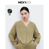 【晨粉专享价】NEXY.CO/奈蔻休闲气质法式时尚上衣显瘦XD02214D4