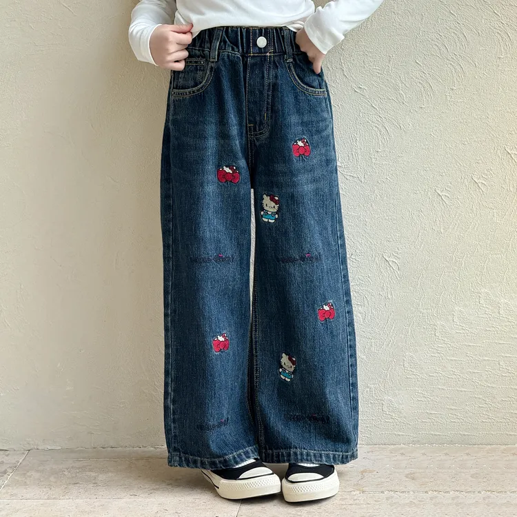 女童牛仔裤2025新款春秋款儿童洋气时髦直筒裤小女孩洋气炸街裤子