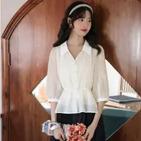 法式小香风提花长袖衬衫女2025夏季新款流苏设计感短款上衣潮