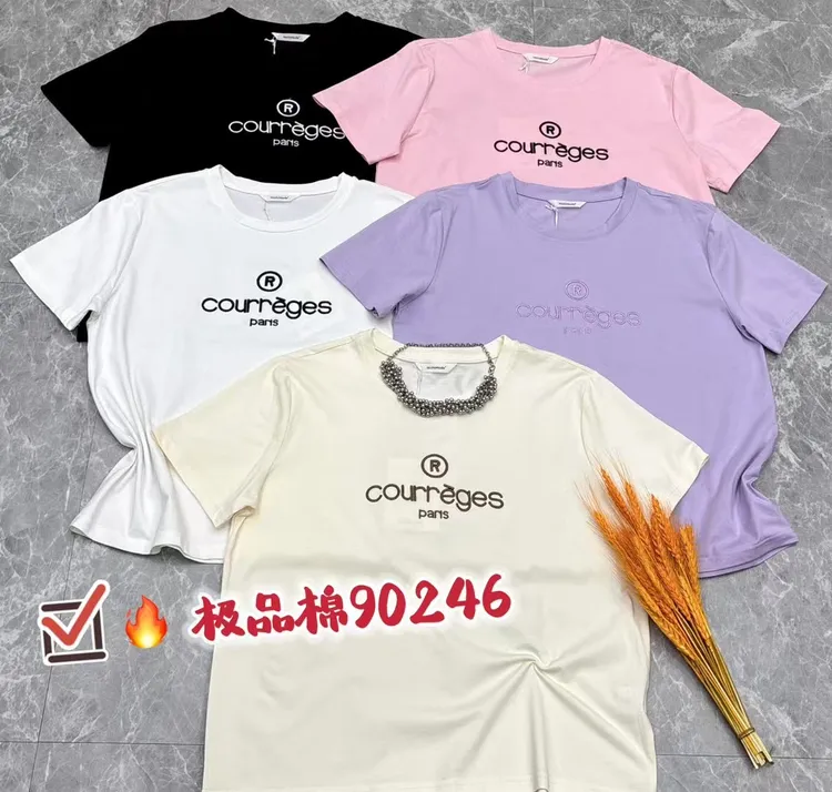 90246#夏季印花常规款宽松型短袖T恤圆领休闲百搭女士T