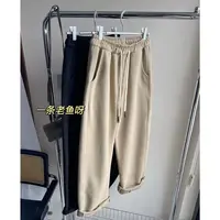 R NO退NO换 秋冬加绒休闲裤女 韩版高腰显瘦1406