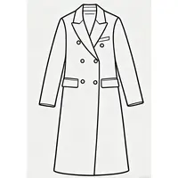 【Montendre】秋季新款 M 女装法式气质双排扣挺阔直筒毛呢外套大衣