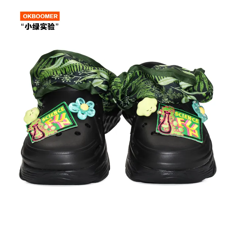 OKBOOMER小绿实验洞洞鞋2025夏季新款厚底潮流个性凉拖鞋女
