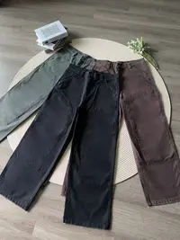 TUM/TumBlerine三色水洗双膝工装裤直筒裤宽松伐木裤b01