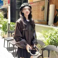 无运险【JIAXUPANG】皮衣外套+半裙+T恤三件套