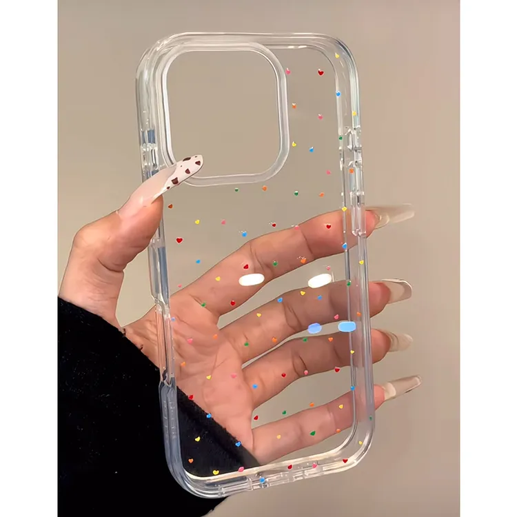 雅天立ins多巴胺爱心适用iPhone15苹果16手机壳华为vivo小米oppo