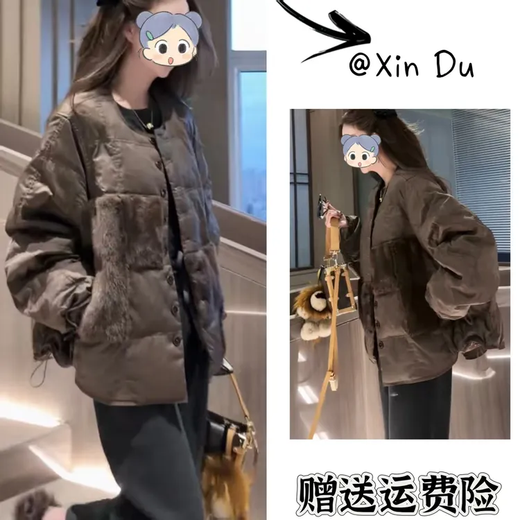 2025秋冬季新款时尚显瘦气质女士网红洋气棉服百搭款D23982