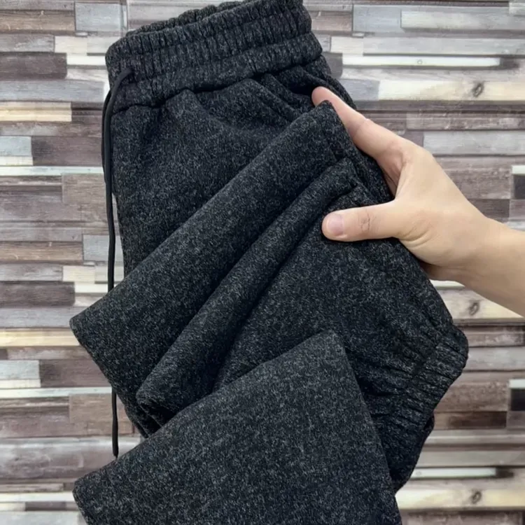 松紧腰加绒百搭小个子哈伦裤秋冬新款束脚时尚百搭休闲裤