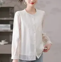 D714新中式女士休闲上衣