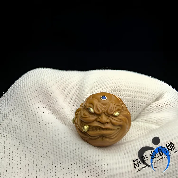 猴头核桃雕刻单籽烟款恶僧