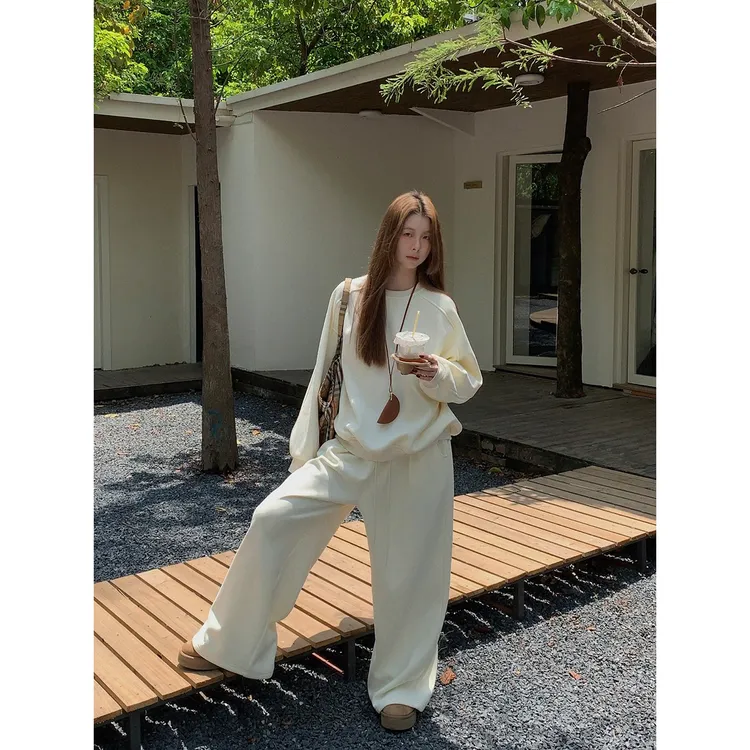 【棉花糖休闲裤】长裤秋季慵懒风显瘦常规休闲裤254J3593-X