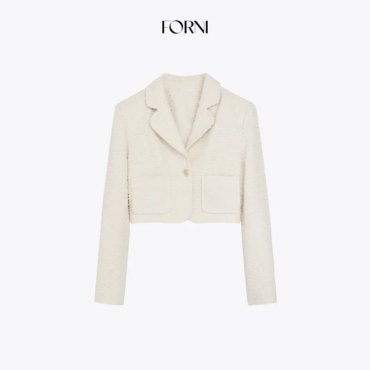 FORNI  法式翻领小香风外套