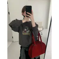 J-82487#【少女十足】韩系慵懒风设计米奇加厚卫衣（福利）