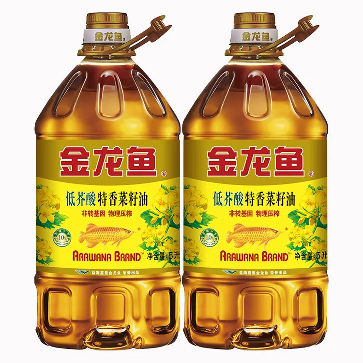 【金龙鱼】特香低芥酸菜籽油5L×2瓶