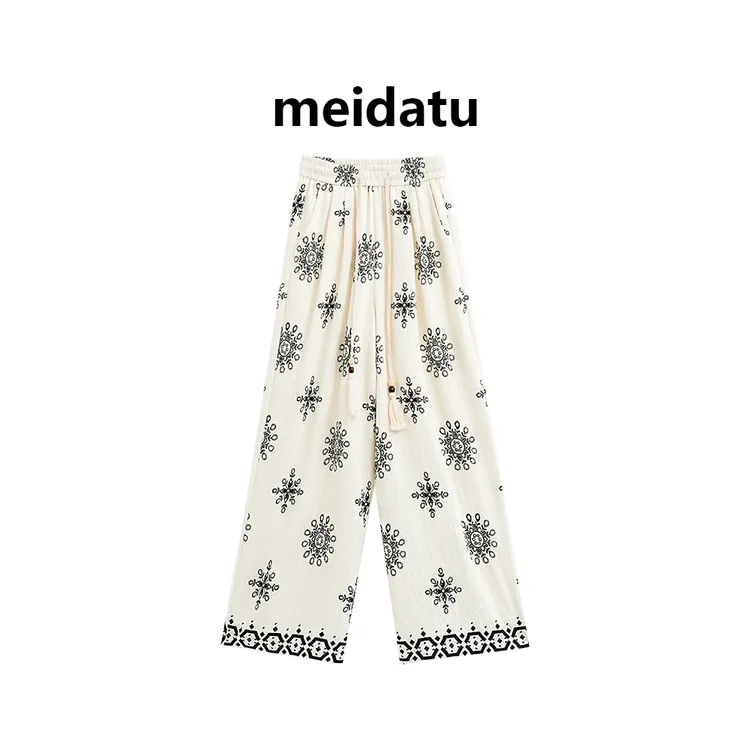 美哒兔（破价款）夏日别致印花休闲裤CK1583-5H