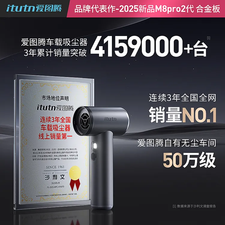 爱图腾无线车载吸尘器车用手持小型2024新款车内吹吸超强大吸力