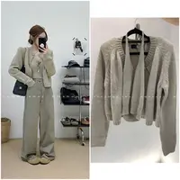 【 杏仁烤奶】 挂脖背心➕开衫毛衣