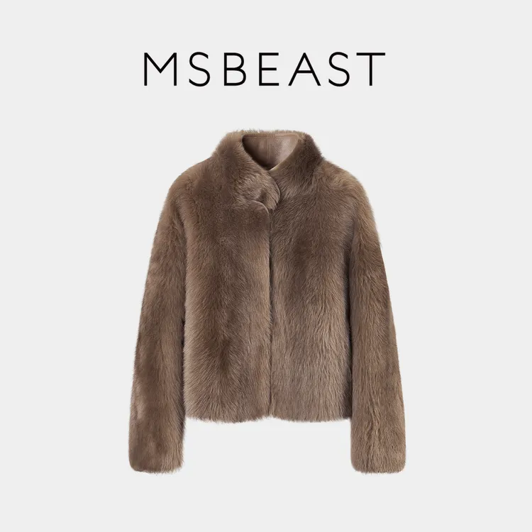 MSBEAST/野兽小姐落肩直身小廓形托斯卡纳直毛皮毛一体丨南岛诗篇