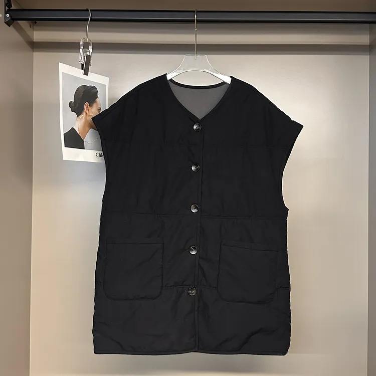 【乔一推荐】2024秋冬季新款高档休闲外搭背心马甲ins马夹MK2105