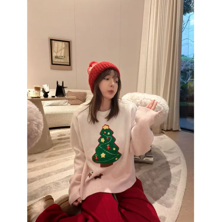 BETTER JOELAY-【树下伴伴】羊毛时尚针织套头毛衣慵懒WS922111