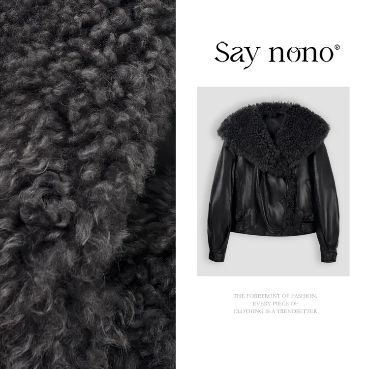 懒猫nono│Saynono冬日暗黑氛围感超薄油蜡皮鹅绒防风抗寒GZ1920ZY