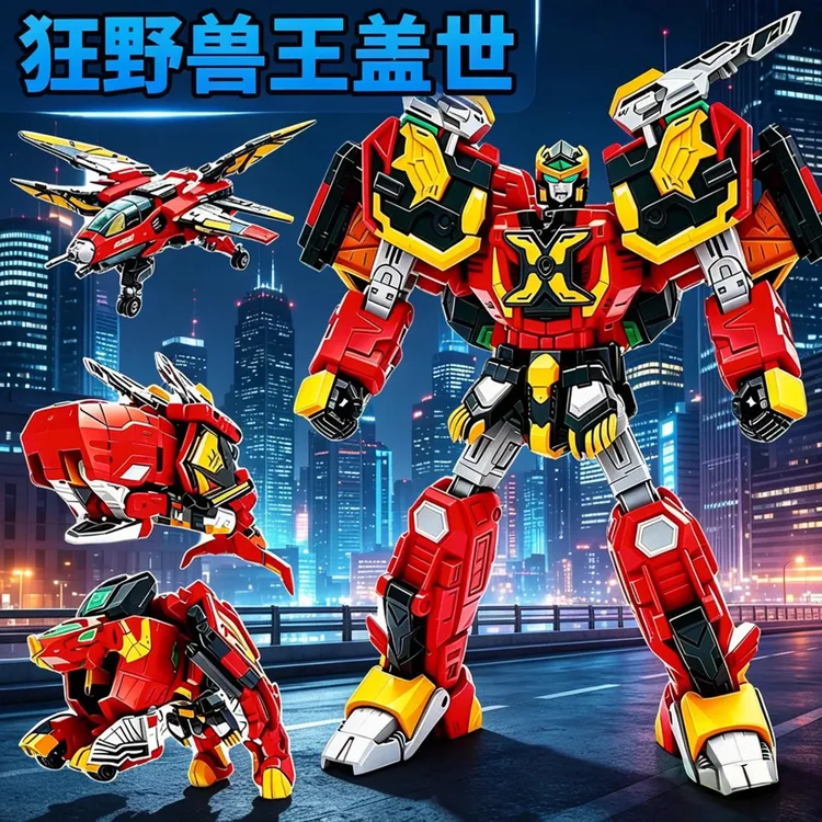 咖宝车神超能救援狂野兽王盖世暴风加农巨人超活神兵变形玩具礼物