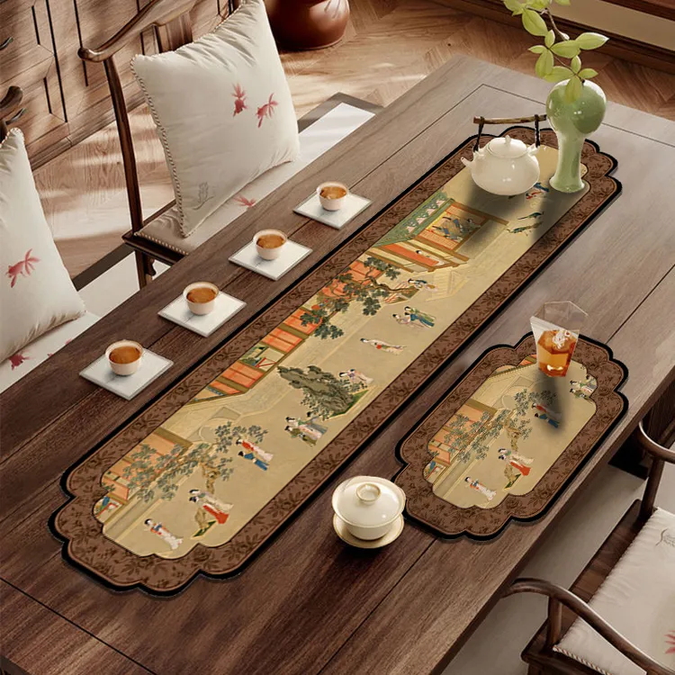 拍一发二/茶几垫子桌布家用桌旗茶席垫吸水防滑茶台垫茶杯垫