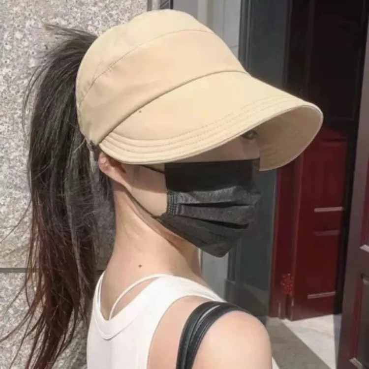 露丝同款春夏必备空顶鸭舌帽升级可挂口罩户外遮阳帽速干轻薄防晒